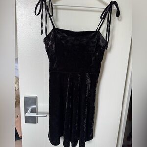 Black velvet dress